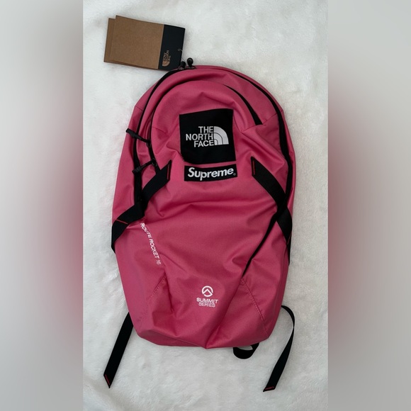 Supreme x The North Face Prim Pink Outer Tape Seam Backpack - Picture 2 of 8
